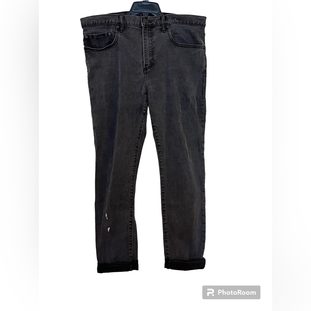 Gap: Men’s Black Jeans 36x30 w/ White Spot on Leg Self-Made Cuffed Hem See Specs